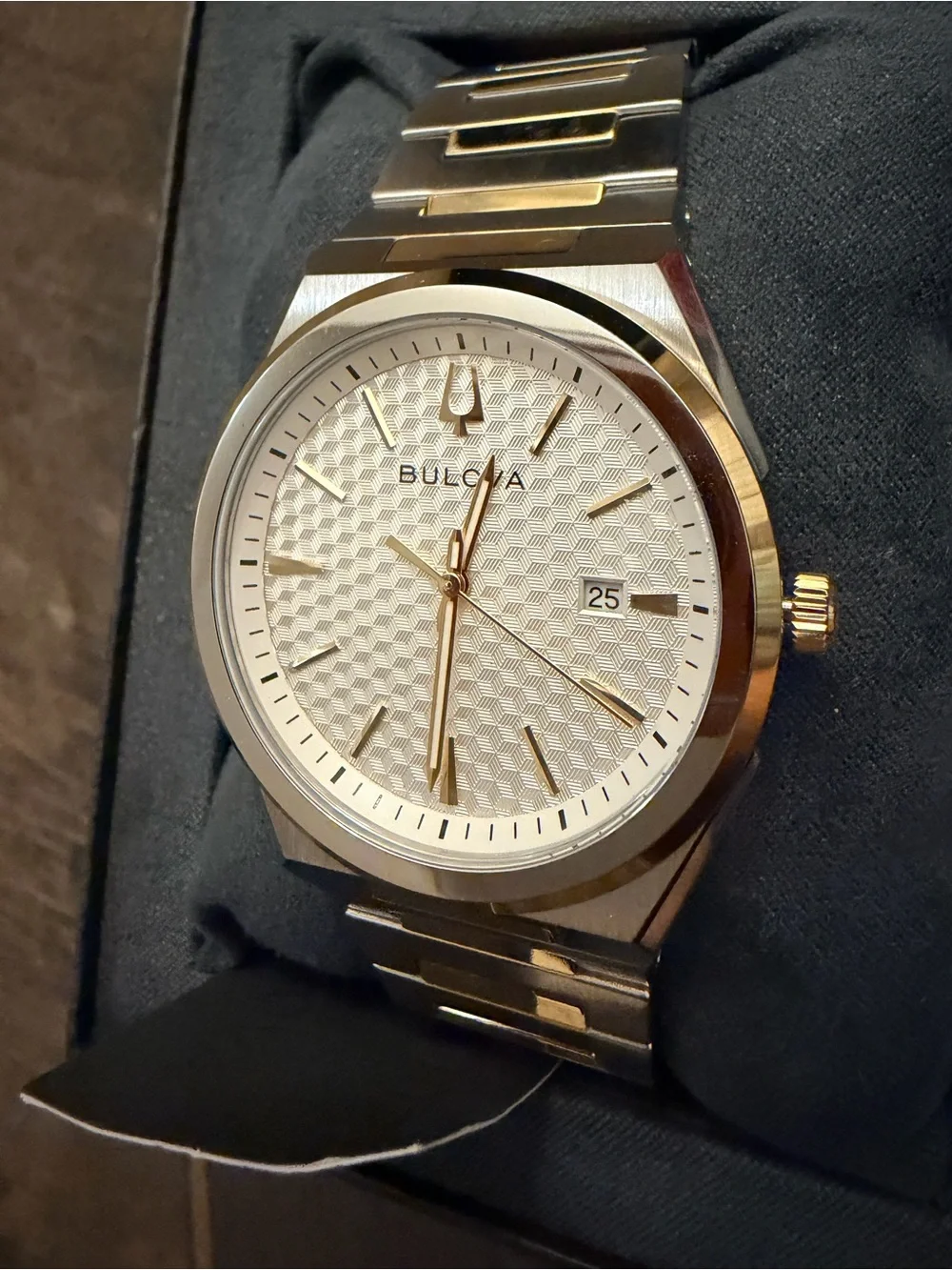 Bulova Two-Tone Silver and Gold Men’s Stainless Steel Watch